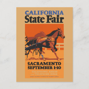 Postal Afiche de la época de la Feria Estatal de Californ