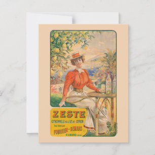Postal Afiche de la época de la virgen de Zeste Citronnel