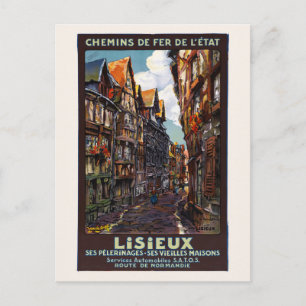 Postal Afiche de la época de Lisieux France 1930