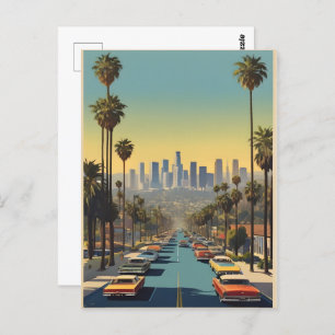 Postal Afiche de la época de Los Ángeles