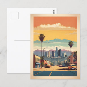 Postal Afiche de la época de Los Ángeles