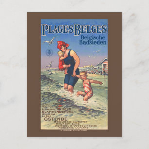 Postal Afiche de la época de los Belges de 1920