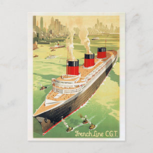 Postal Afiche de la época de los Estados Unidos restaurad