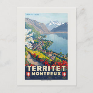 Postal Afiche de la época de Montreux del Territorio de 1