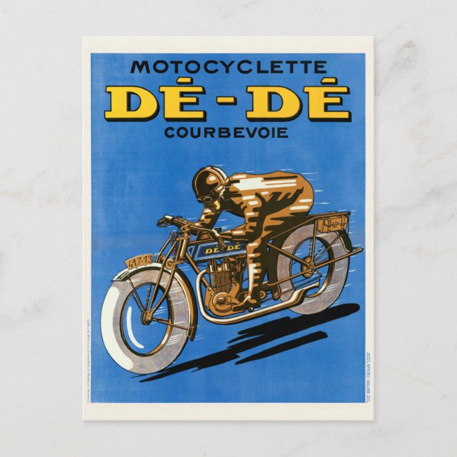 Postal Afiche de la época de Motociclette De-De France de (Anverso)