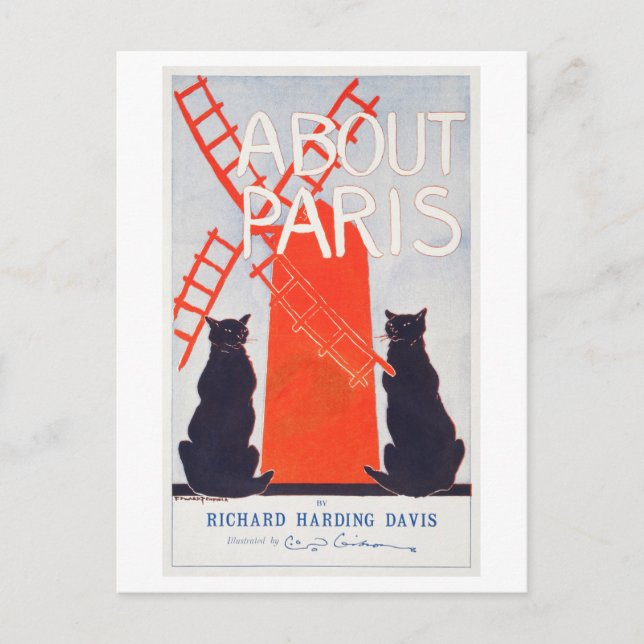 Postal Afiche de la época de París (1895) (Anverso)