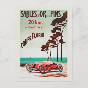 Postal Afiche de la época de Sables-d'Or-les-Pins en Fran