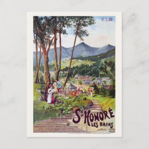 Postal Afiche de la época de St Honoré les Bains de 1897