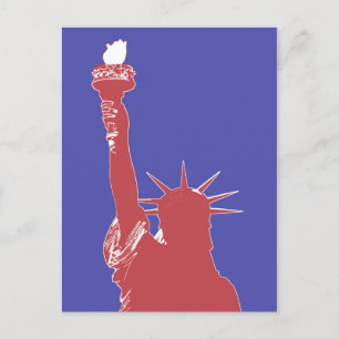 Postal Afiche de la Estatua de la Libertad