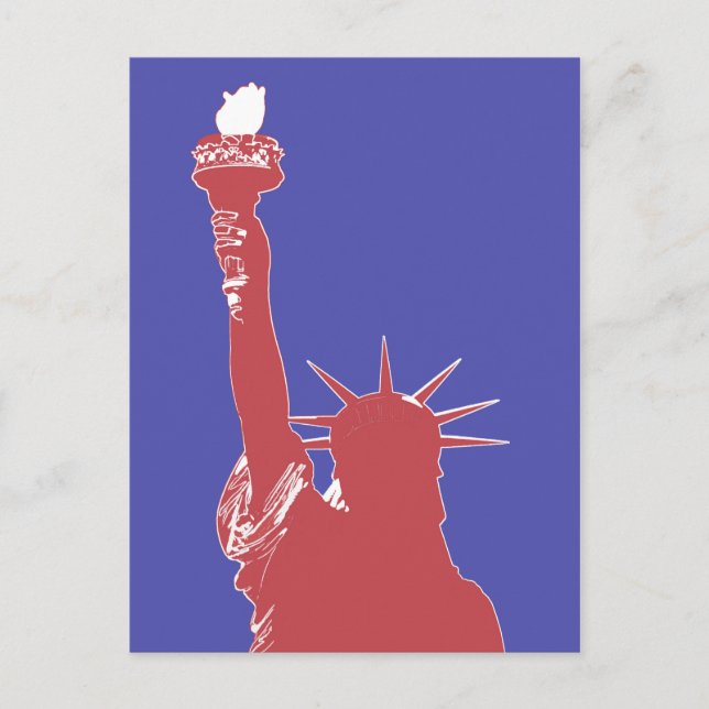 Postal Afiche de la Estatua de la Libertad (Anverso)