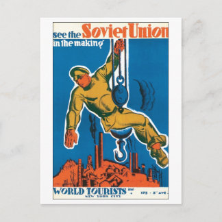 Postal Afiche De La Unión Soviética En Viaje