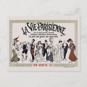 Postal Afiche de La Vie Parisienne France Vintage 1905