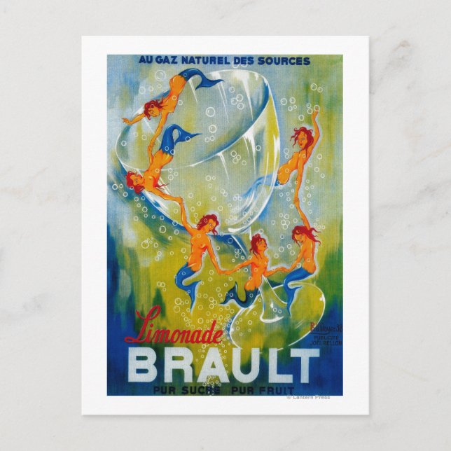 Postal Afiche de Limonade Brault VintageEurope (Anverso)