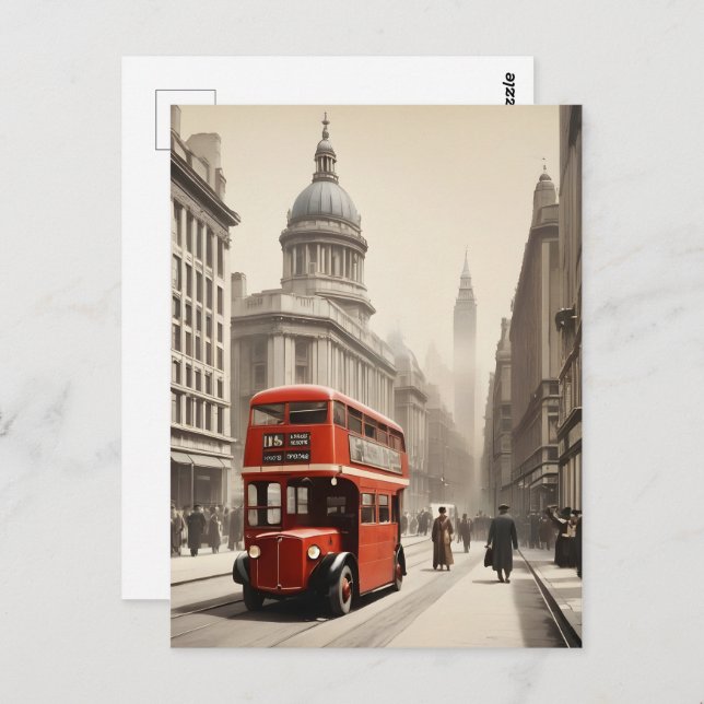 Postal Afiche de Londres (Anverso / Reverso)