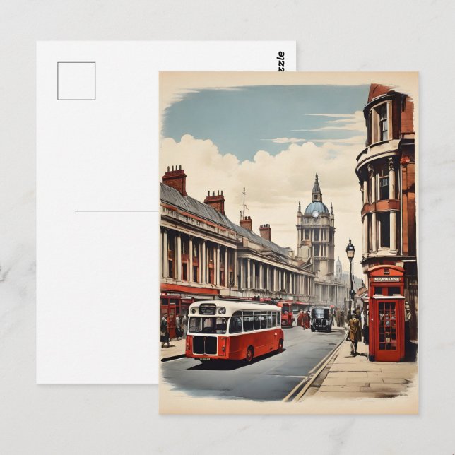 Postal Afiche de Londres (Anverso / Reverso)