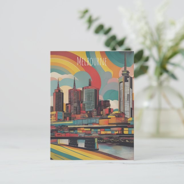 Postal Afiche de Melbourne (Anverso de pie)