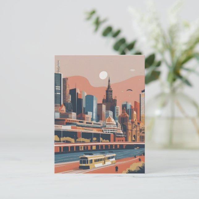 Postal Afiche de Melbourne (Anverso de pie)