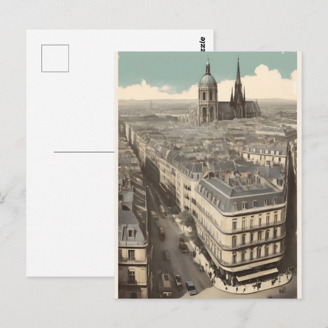 Postal Afiche de París (Anverso / Reverso)