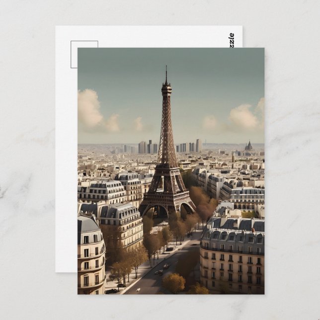 Postal Afiche de París (Anverso / Reverso)