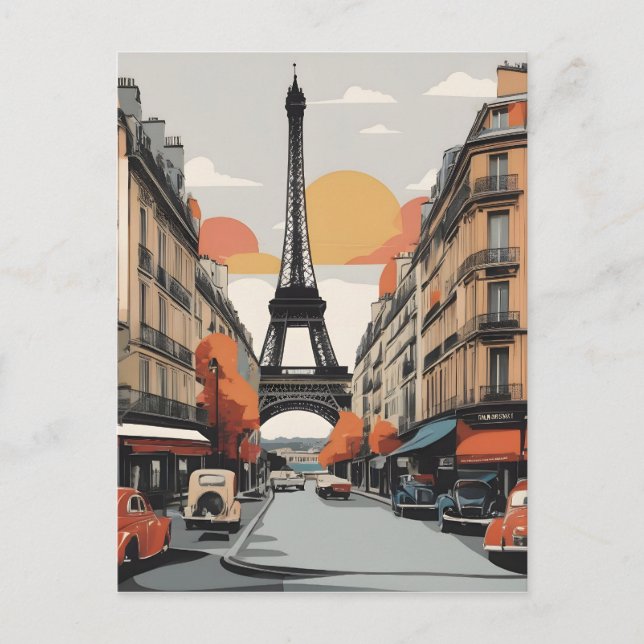 Postal Afiche de París (Anverso)