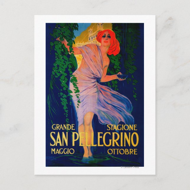 Postal Afiche de San Pellegrino VintageEurope (Anverso)
