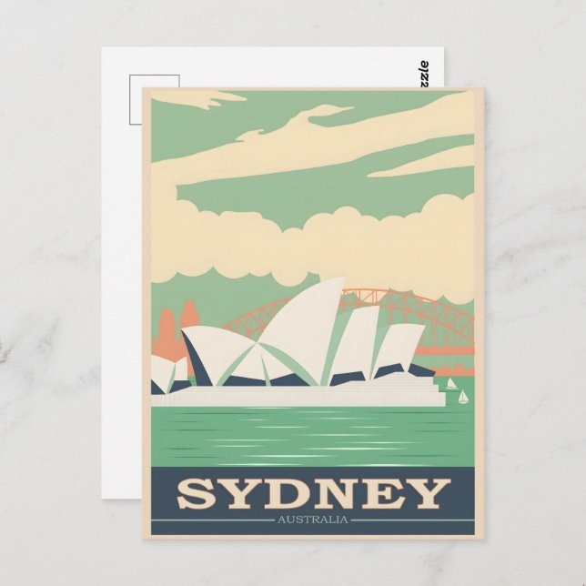 Postal Afiche de Sydney (Anverso / Reverso)