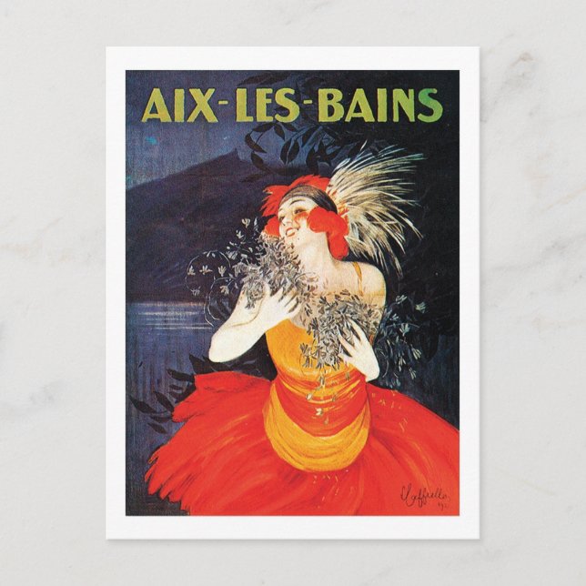 Postal Afiche de viaje de Aix Les Bains (Anverso)