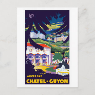 Postal Afiche de viaje de Auvergne Chatel-Guyon France