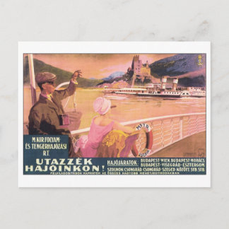Postal Afiche de viaje de Budapest de Utazzek Hajoinkon
