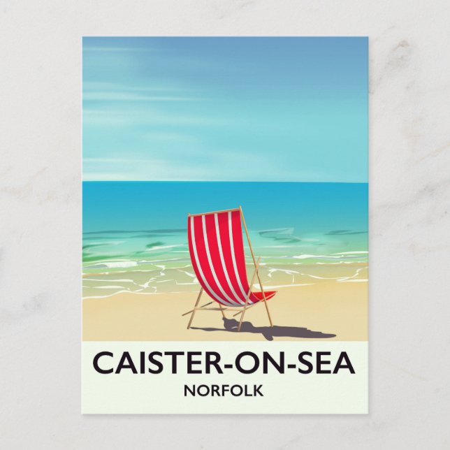Postal Afiche de viaje de Caister-on-Sea Seaside (Anverso)