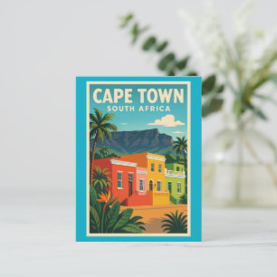 Postal Afiche de viaje de Ciudad del Cabo, Sudáfrica,