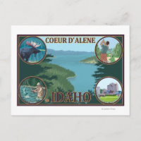 Afiche de viaje de Coeur D'Alene, IdahoScenic
