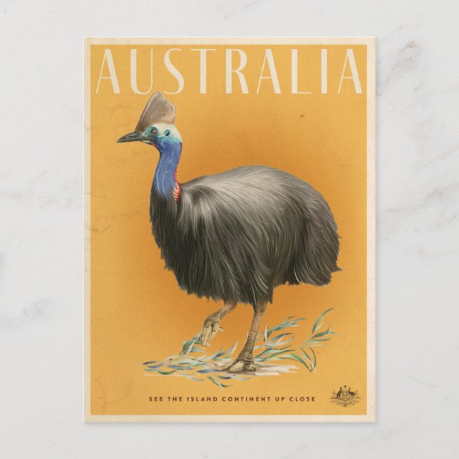 Postal Afiche de viaje de cosecha australiana (Anverso)