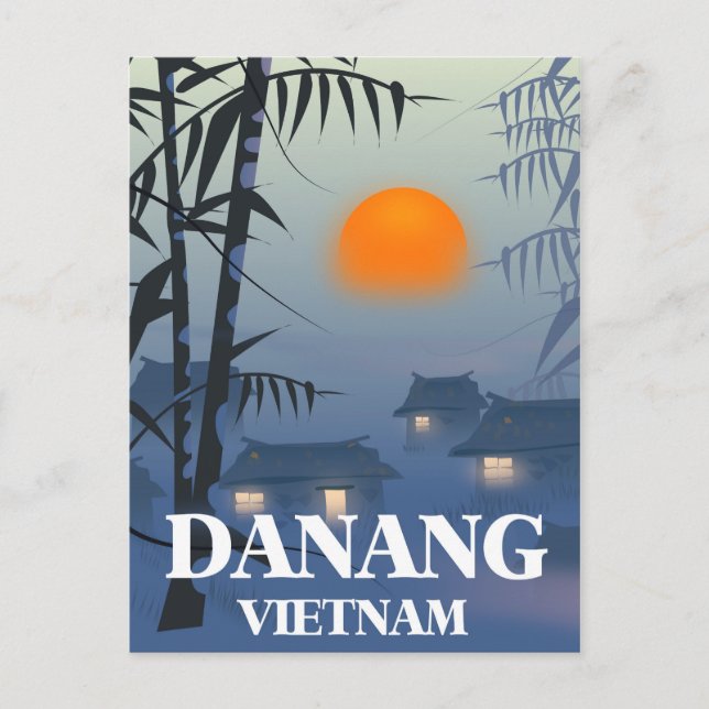 Postal Afiche de viaje de Da Nang Vietnam (Anverso)