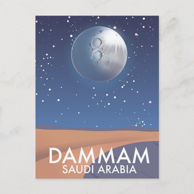 Postal Afiche de viaje de Dammam Arabia Saudita (Anverso)