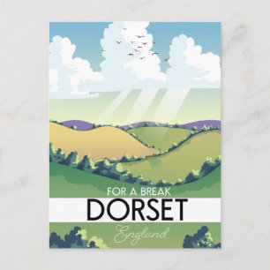 Postal Afiche de viaje de Dorset England