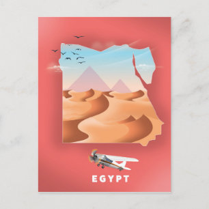 Postal Afiche de viaje de Egipto