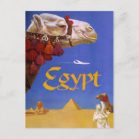 Afiche de viaje de Egipto vintage