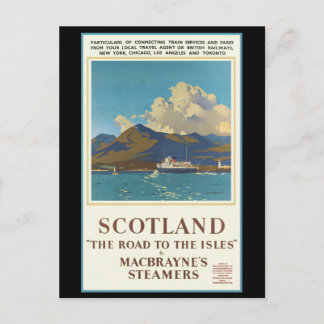 Postal Afiche de viaje de Escocia