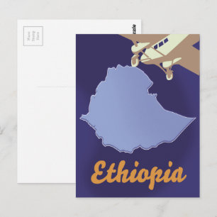 Postal Afiche de viaje de Etiopía
