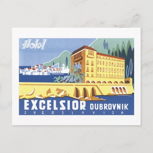 Postal Afiche de viaje de Excelsior Dubrovnik (Anverso)