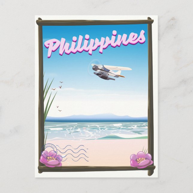 Postal Afiche de viaje de Filipinas (Anverso)