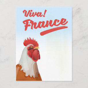 Postal Afiche de viaje de France Rooster