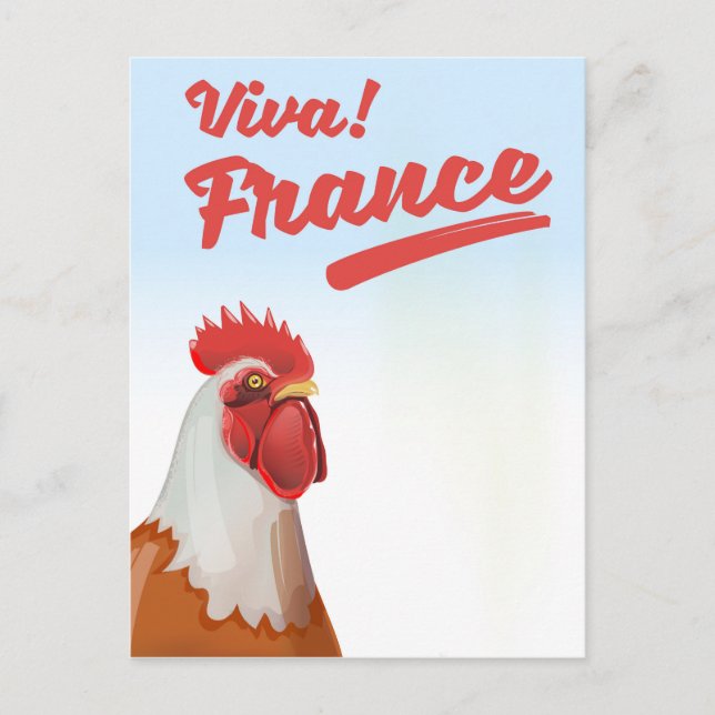 Postal Afiche de viaje de France Rooster (Anverso)