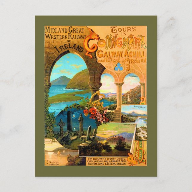 Postal Afiche de viaje de Galway (Anverso)