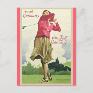 Postal Afiche de viaje de golf de Alemania