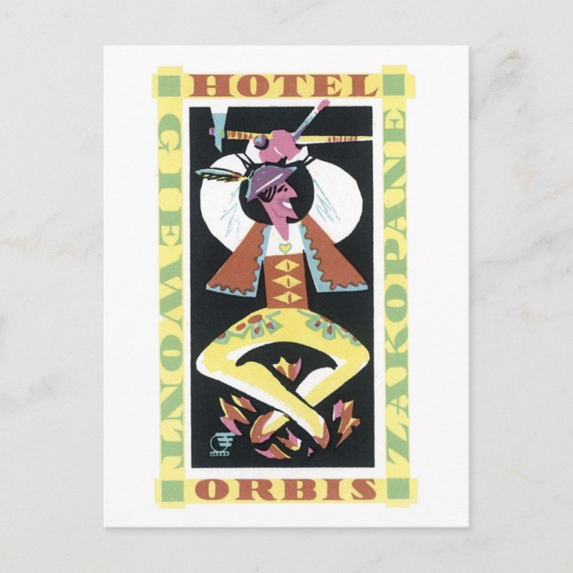 Postal Afiche de viaje de Hotel Orbis (Anverso)
