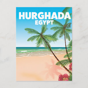 Postal Afiche de viaje de Hurghada Egipto