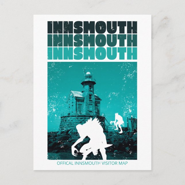 Postal Afiche de viaje de Innsmouth (Anverso)