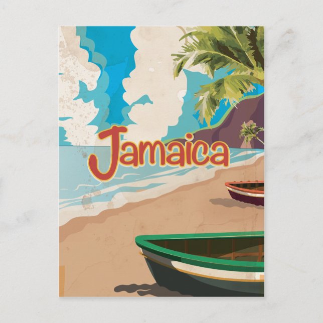 Postal Afiche de Viaje de Jamacia (Anverso)